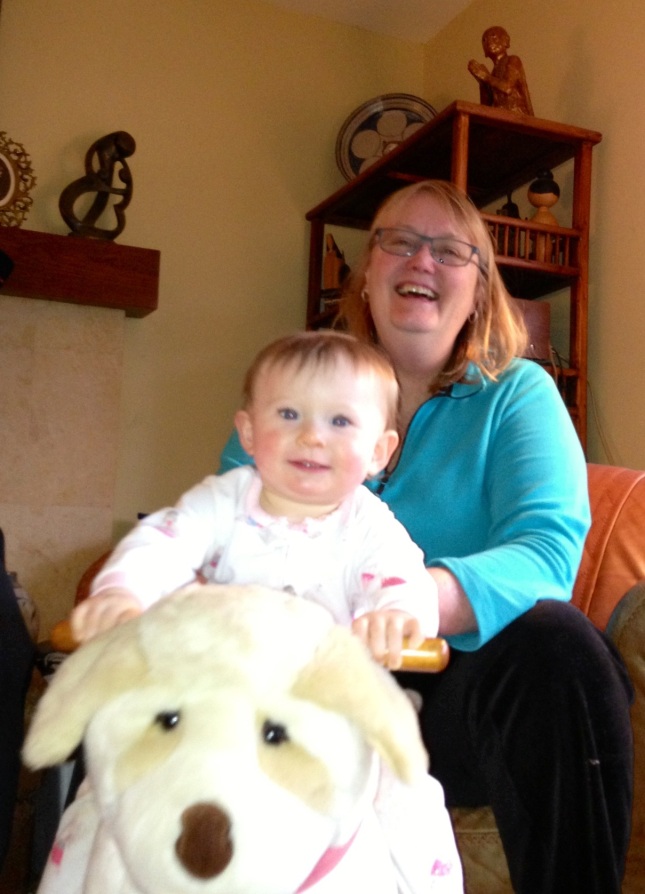 Granddaughter Alaria and I having fun Feb 27